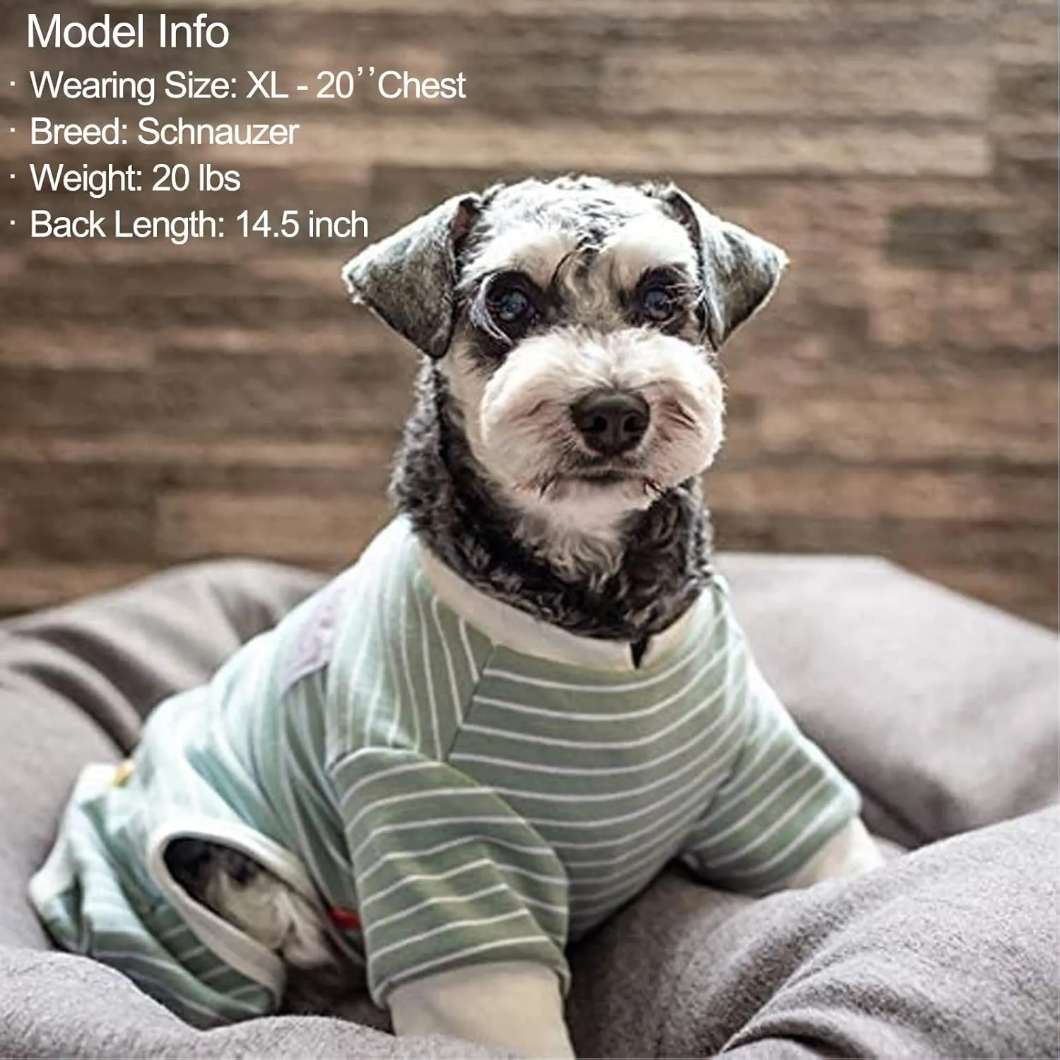 KYEESE Dog Pajamas Stretchable Dog Jumpsuit 4 Legs Strip PJS Pet Puppy Cat Pajamas Lightweight