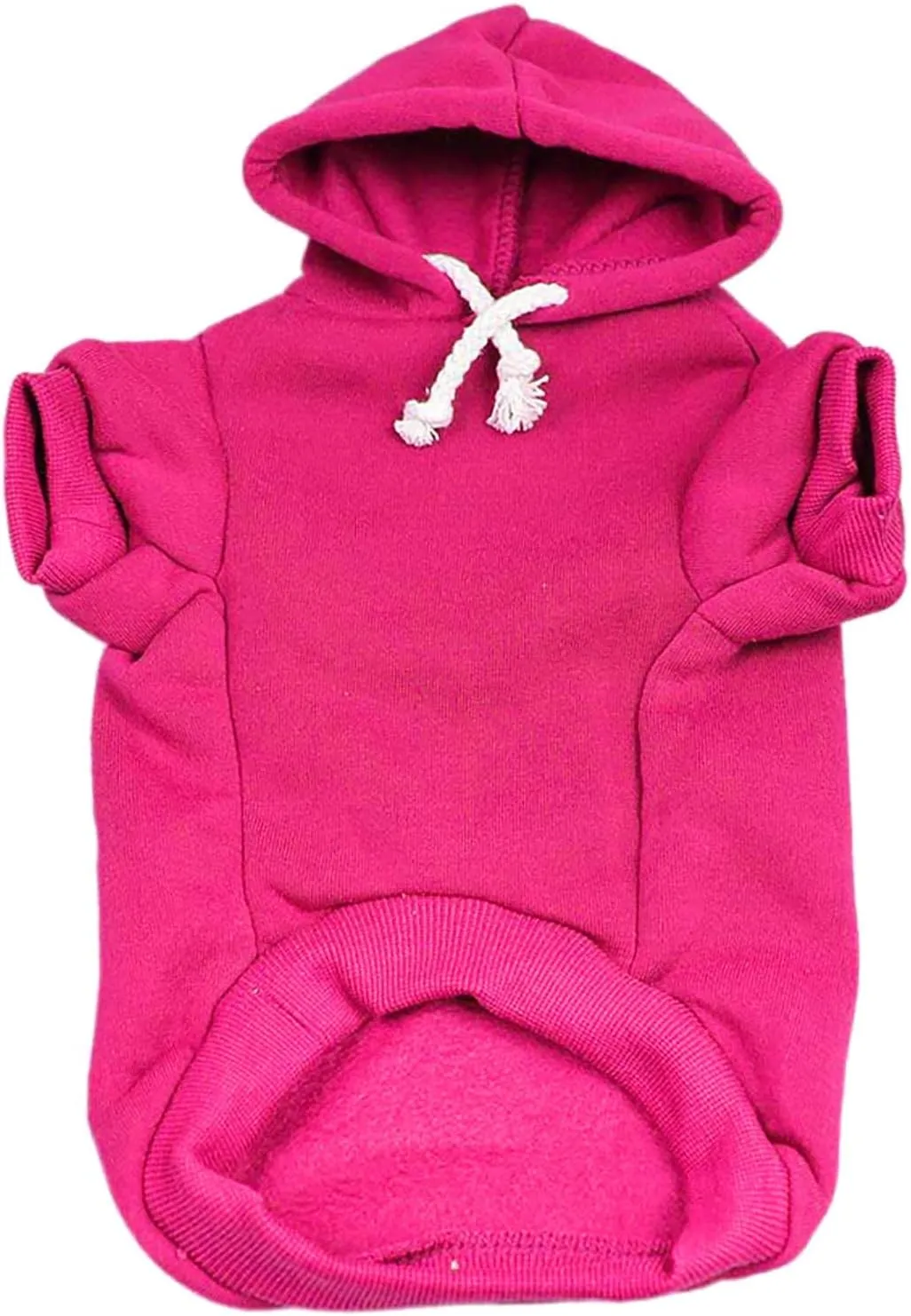 Love My Sailor Dog Hoodie Fleece Lined Pullover Sweatshirt with Leash Hole (Hot Pink, Medium 90)