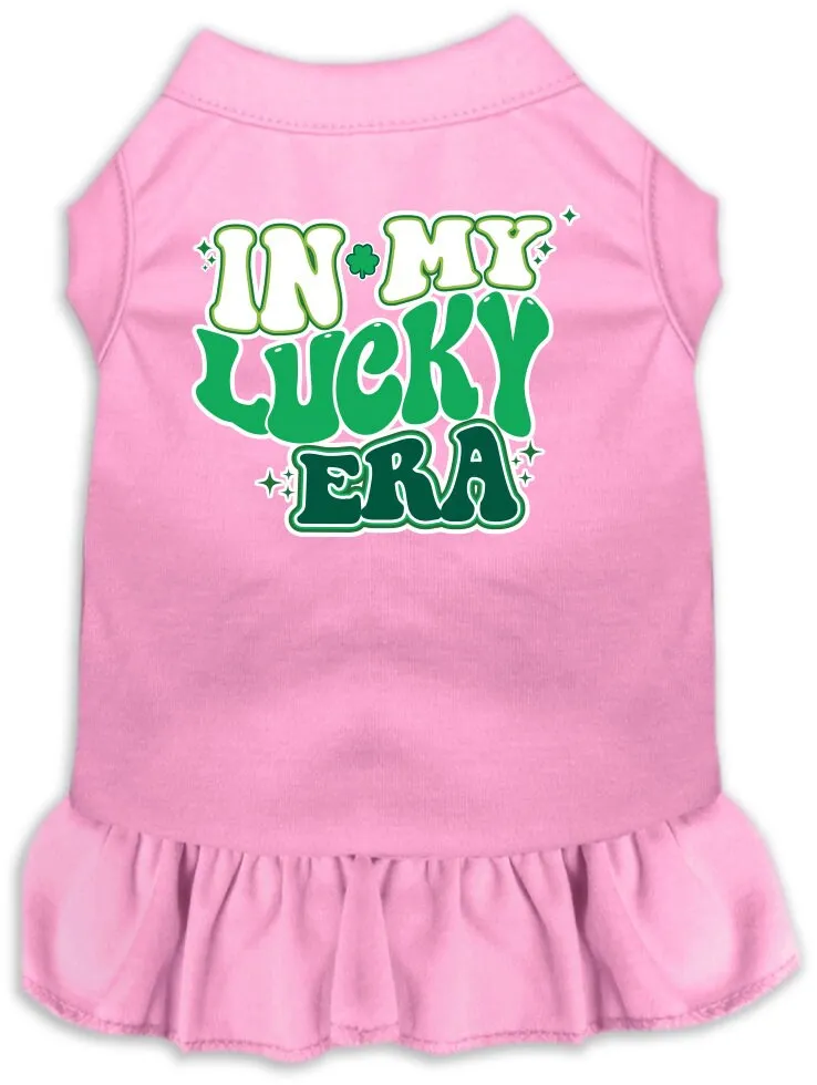Pet Dog & Cat Screen Printed Dress "In My Lucky Era"