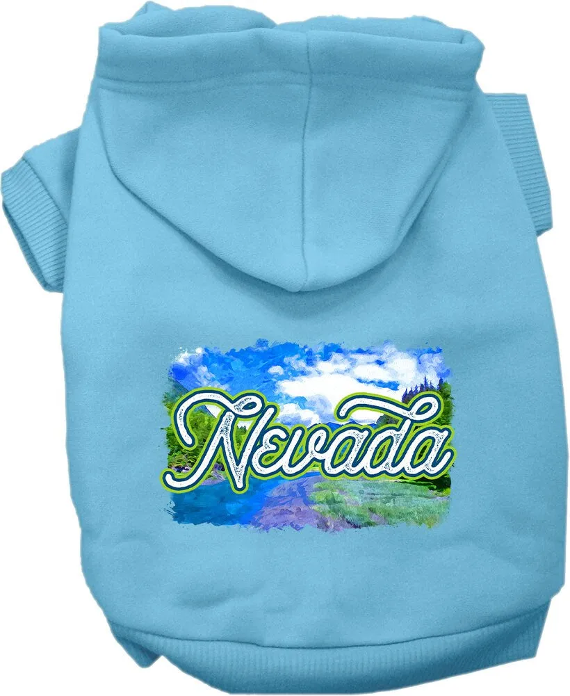 Pet Dog & Cat Screen Printed Hoodie for Medium to Large Pets (Sizes 2XL-6XL), "Nevada Summer"