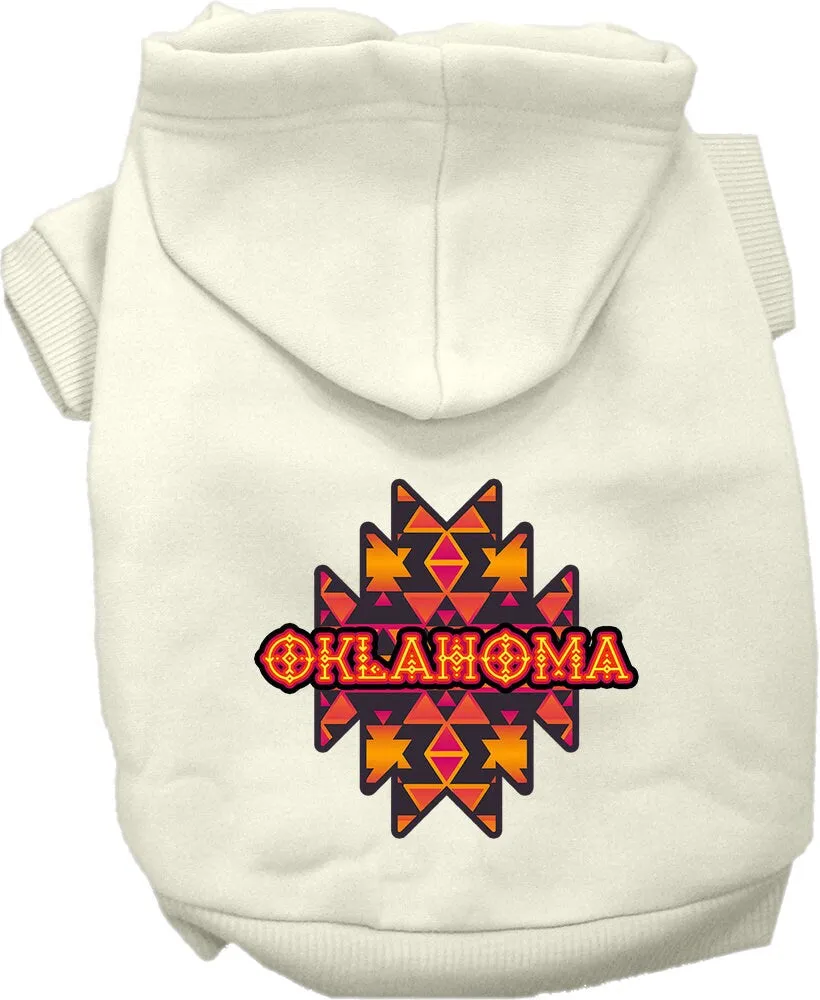 Pet Dog & Cat Screen Printed Hoodie for Medium to Large Pets (Sizes 2XL-6XL), "Oklahoma Navajo Tribal"