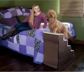 Pet Gear Easy Step IV Pet Stairs, 4 Step for Cats/Dogs, Removable Washable Carpet Treads, for Pets Up to 150lbs, No Tools Required, Espresso/Cream Pet Gear Easy Step IV Pet Stairs, 4 Step for Cats/Dogs, Removable Washable Carpet Treads, for Pets Up to 150lbs, No Tools Required, Espresso/Cream