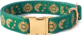 Pet, Moons Stars Suns Dog Collar Cat Collar, Multiple Designs Crescent Celestial Dog Cat Collar Leash Harness Large (Pack of 1)