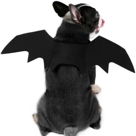 Puoyis Dog Bat Wing Costume for Halloween, Pet Halloween Party Dress Up Costume for Cat and Small Medium Large Dog