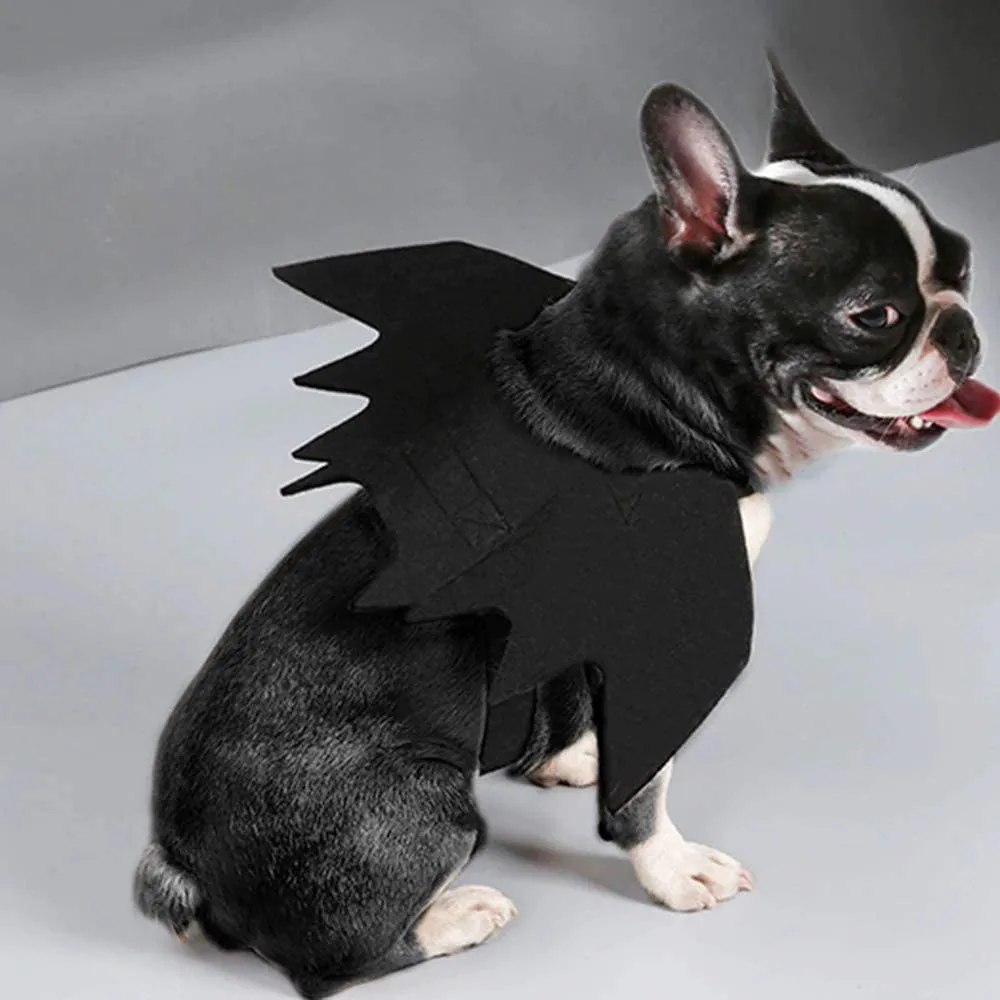 Puoyis Dog Bat Wing Costume for Halloween, Pet Halloween Party Dress Up Costume for Cat and Small Medium Large Dog