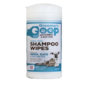 Rinse Free 40 CT Shampoo Wipes by Groomer's Goop