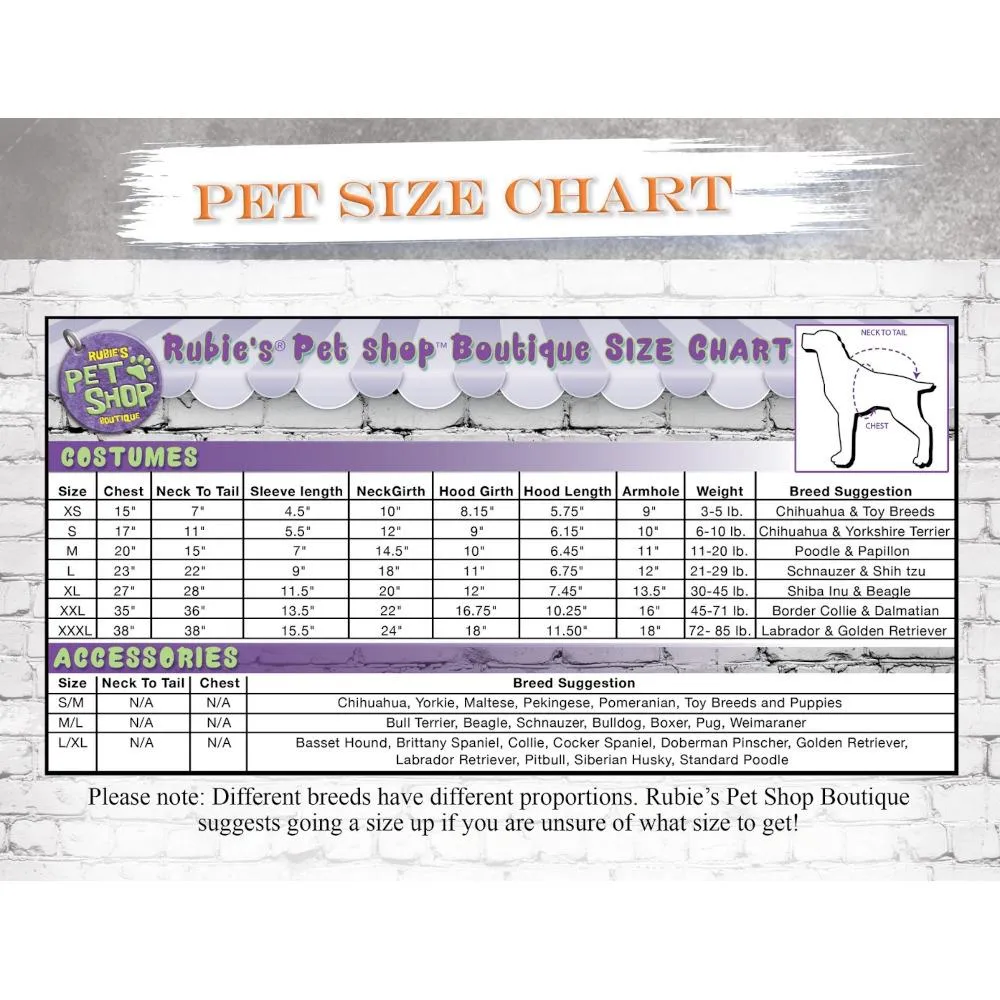 Rubies Blue Monster Pet Costume Set - Small