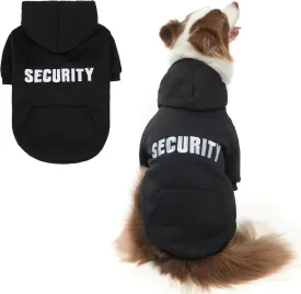 SCENEREAL Security Dog Hoodie Sweater for Large Medium Small Dogs, Embroidered Dog Clothes with Hat Pockets and Leash Hole, Soft Warm Fleece Pets Cold Weather Halloween Costumes for Boys Girls SCENEREAL Security Dog Hoodie Sweater for Large Medium Small Dogs, Embroidered Dog Clothes with Hat Pockets and Leash Hole, Soft Warm Fleece Pets Cold Weather Halloween Costumes for Boys Girls