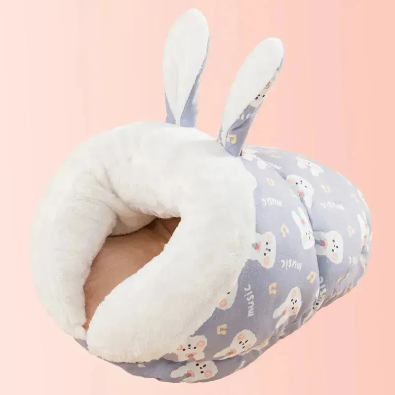 Semi-Closed Cat & Dog Bed - All-Season Slippers Design