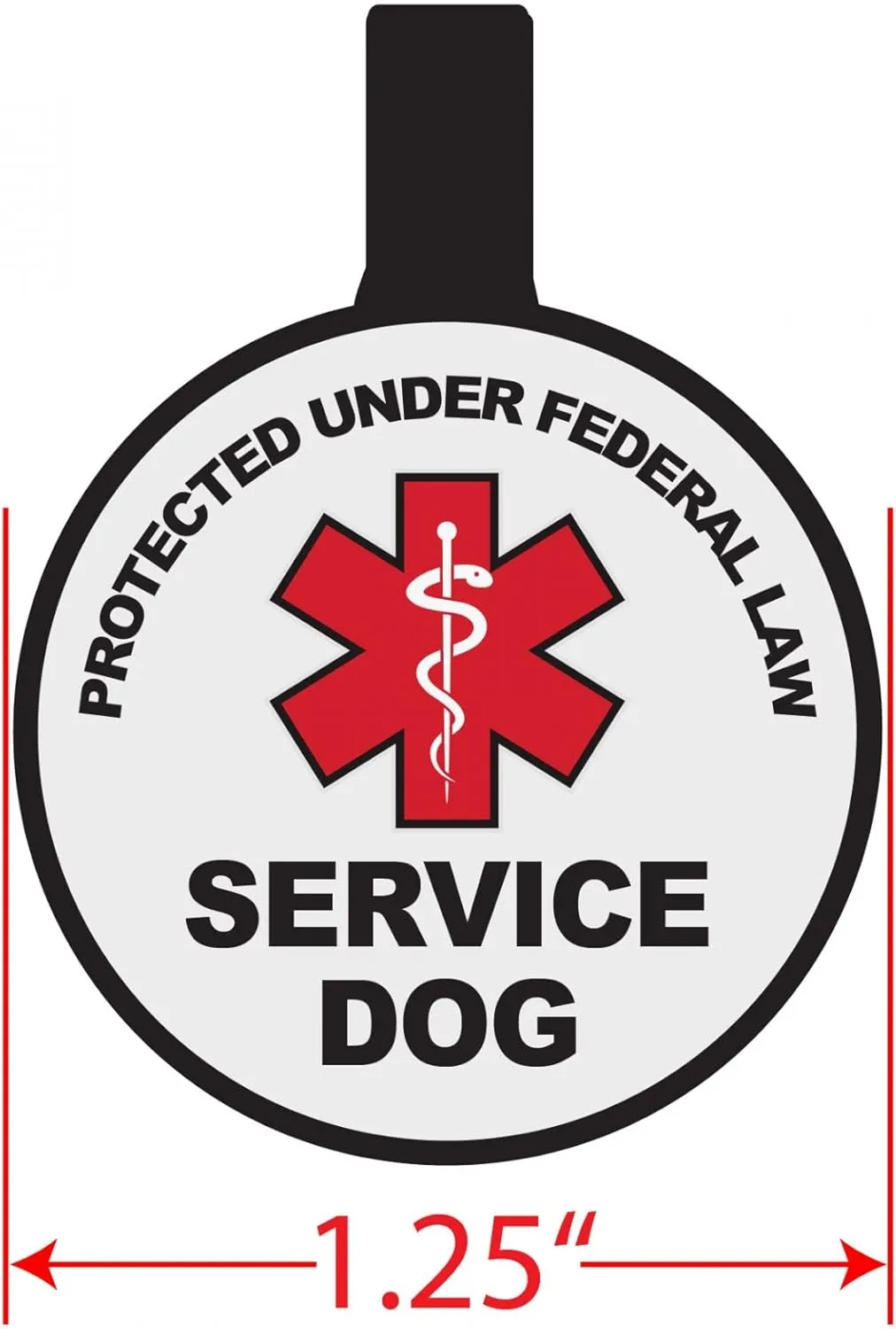 Silent Engraved Service Dog Personalized with 4 Lines of Custom Engraved ID Silent Silicone Pet Tag White