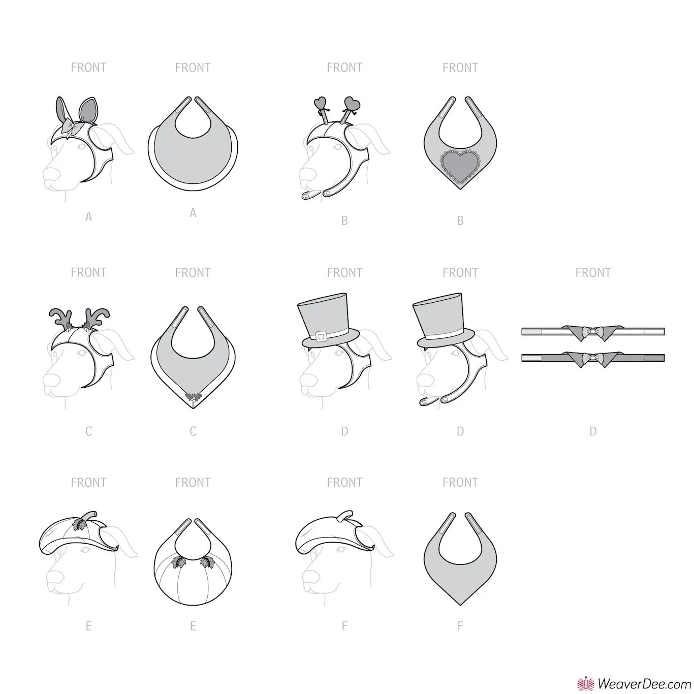 Simplicity Pattern S9497 Hats for Dogs / Pets