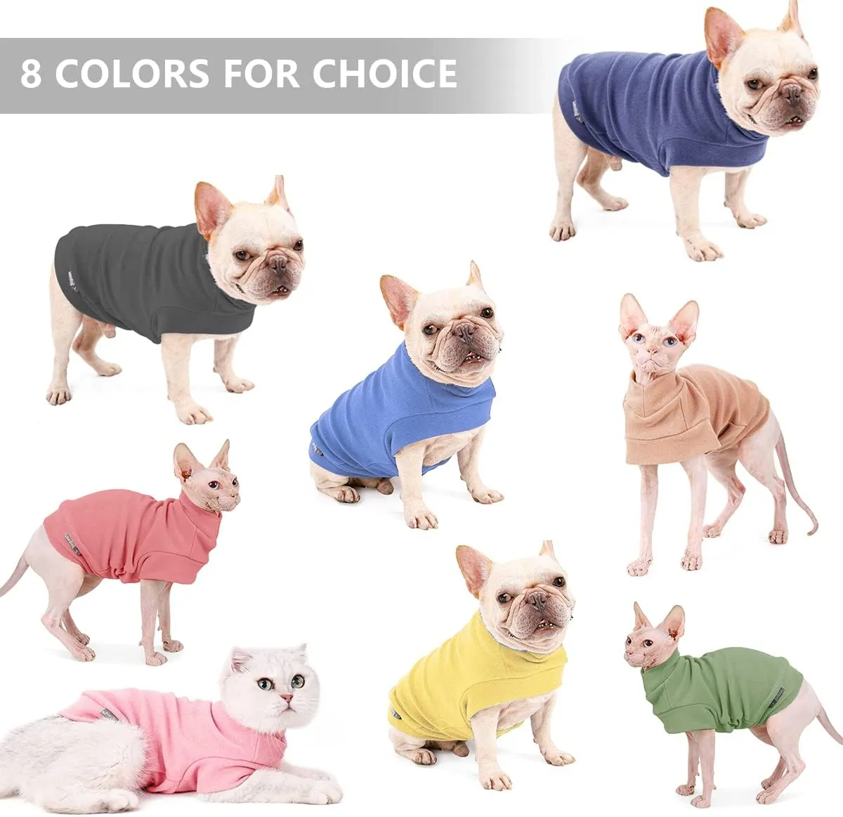Small Dogs Fleece Dog Sweatshirt - Cold Weather Hoodies Spring Soft Vest Thickening Warm Cat Sweater Puppy Clothes Sweater Winter Sweatshirt Pet Pajamas for Small Dog Cat Puppy (Medium, Beige)