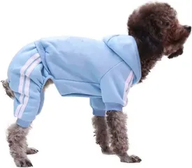 Small Puppy Dog Hoodie Puppy Clothes Sweater 4 Legs Dogs Jumpsuit Fleece Sweatshirt Pet Outfit Boy Dog Winter Clothes Cotton Puppy Hoodies for Small Medium Dogs Cats Apparel