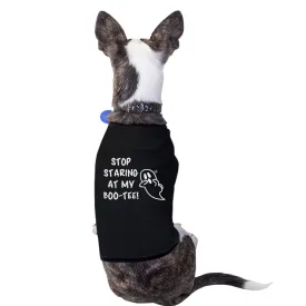 Stop Staring At My Boo-Tee Ghost Pets Black Shirt