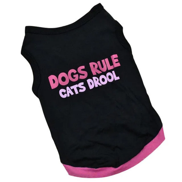 Summer Pets Puppy Small Dog Cat Pet Clothes New Tank Vest T Shirt Apparel Costumes LH8s