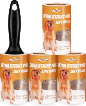 WulaWindy Lint Roller for Pet Hair, Extra Sticky Lint Rollers Pet Hair Remover for Clothes, Work Great on Pet Hair Value Pack (4 Pack) WulaWindy Lint Roller for Pet Hair, Extra Sticky Lint Rollers Pet Hair Remover for Clothes, Work Great on Pet Hair Value Pack (4 Pack)